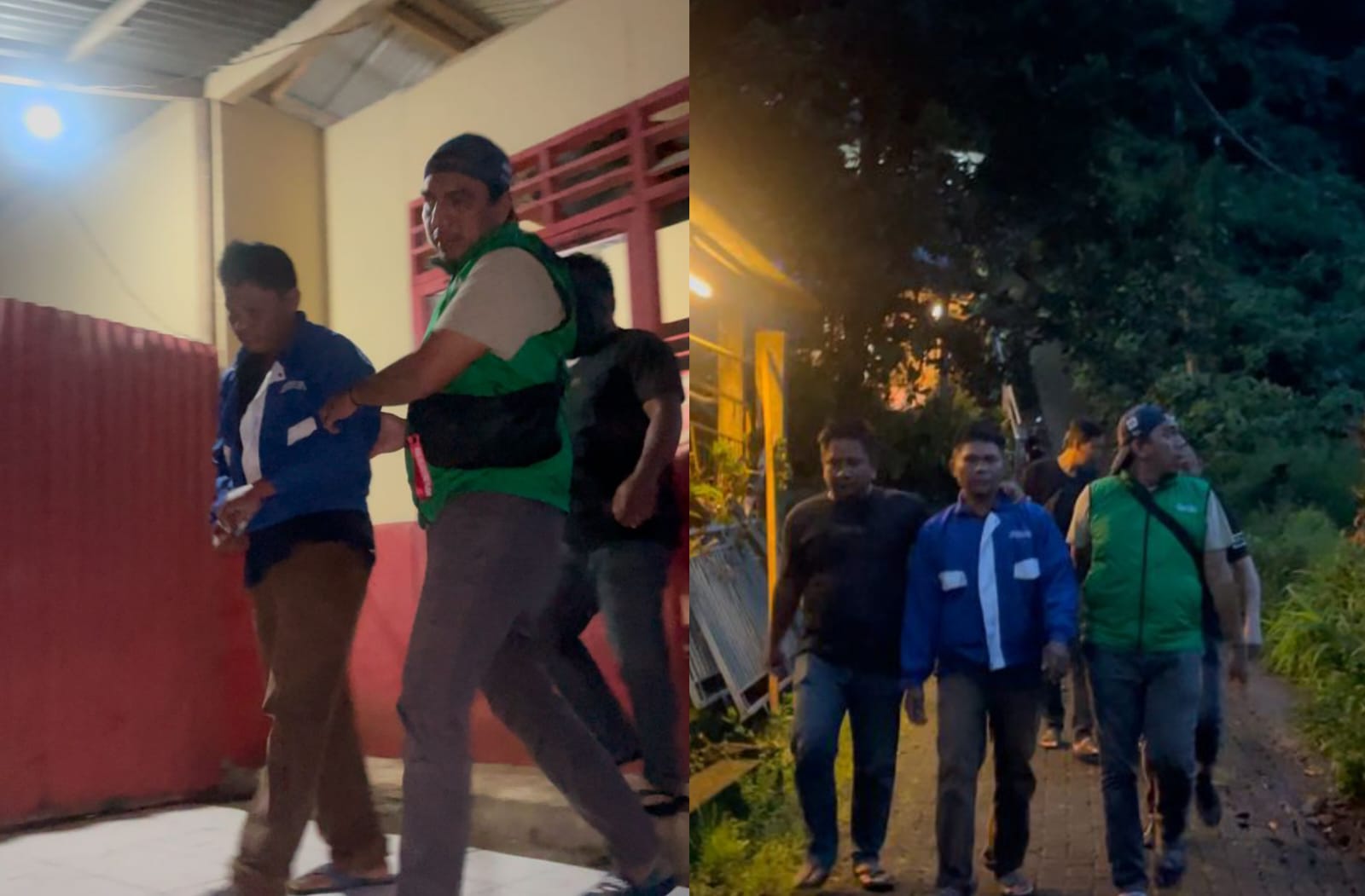 Tim Tabur Kejari Minut saat mengamankan terdakwa DPO Kasus Penyalahgunaan BBM.