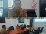 Kepala Inspektorat Minut Stephen Tuwaidan saat menjelaskan update TGR mantan Kumtua Wori, di Kantor Inspektorat Minut, Selasa (26/8/2025).