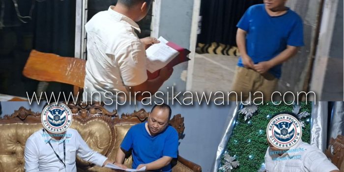 Calvin Paginda, saat dijemput paksa oleh penyidik Polda Sulut.