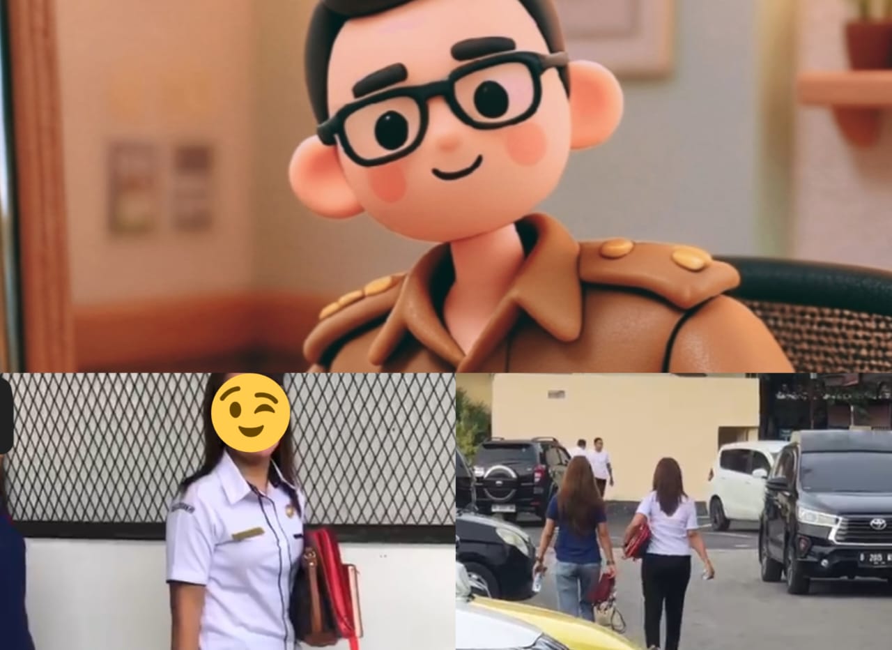 Karikatur Opung Ketua Kelas, foto lain, salah satu kepsek usai pemeriksaan di Mapolda Sulut.