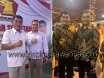 Ketua Fraksi Gerindra DPRD Minut Arnaldo Kamagi bersama Gubernur Sulut Mayjen TNI (Purn) Yulius Selvanus.