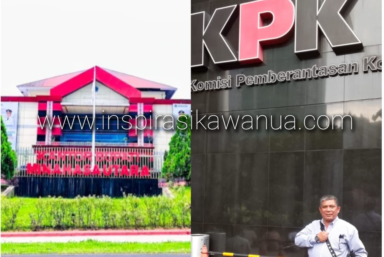 Johan Noldy Awuy saat berada di kantor KPK RI.